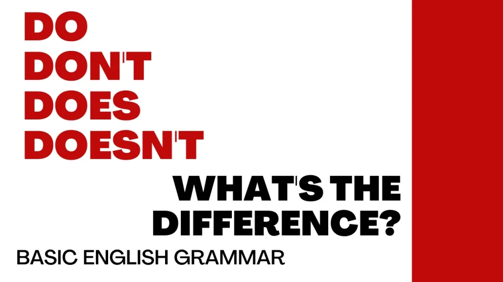 Do, don't, does, and doesn't What's the difference Basic English Grammar - Easy Explanation