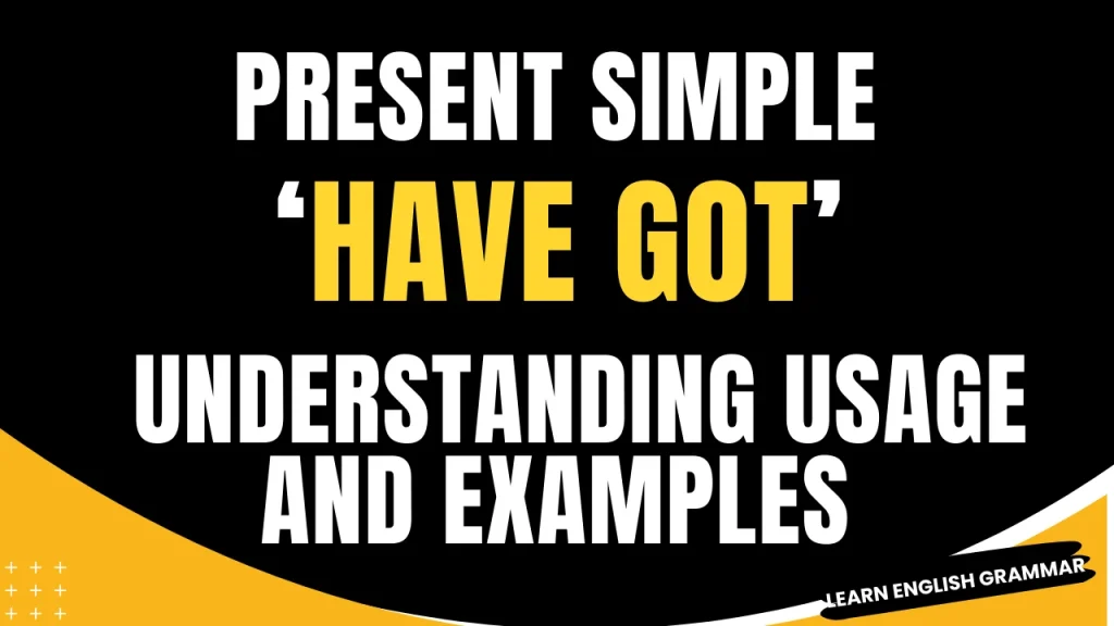 Present Simple: ‘Have Got’ – Understanding Usage and Examples